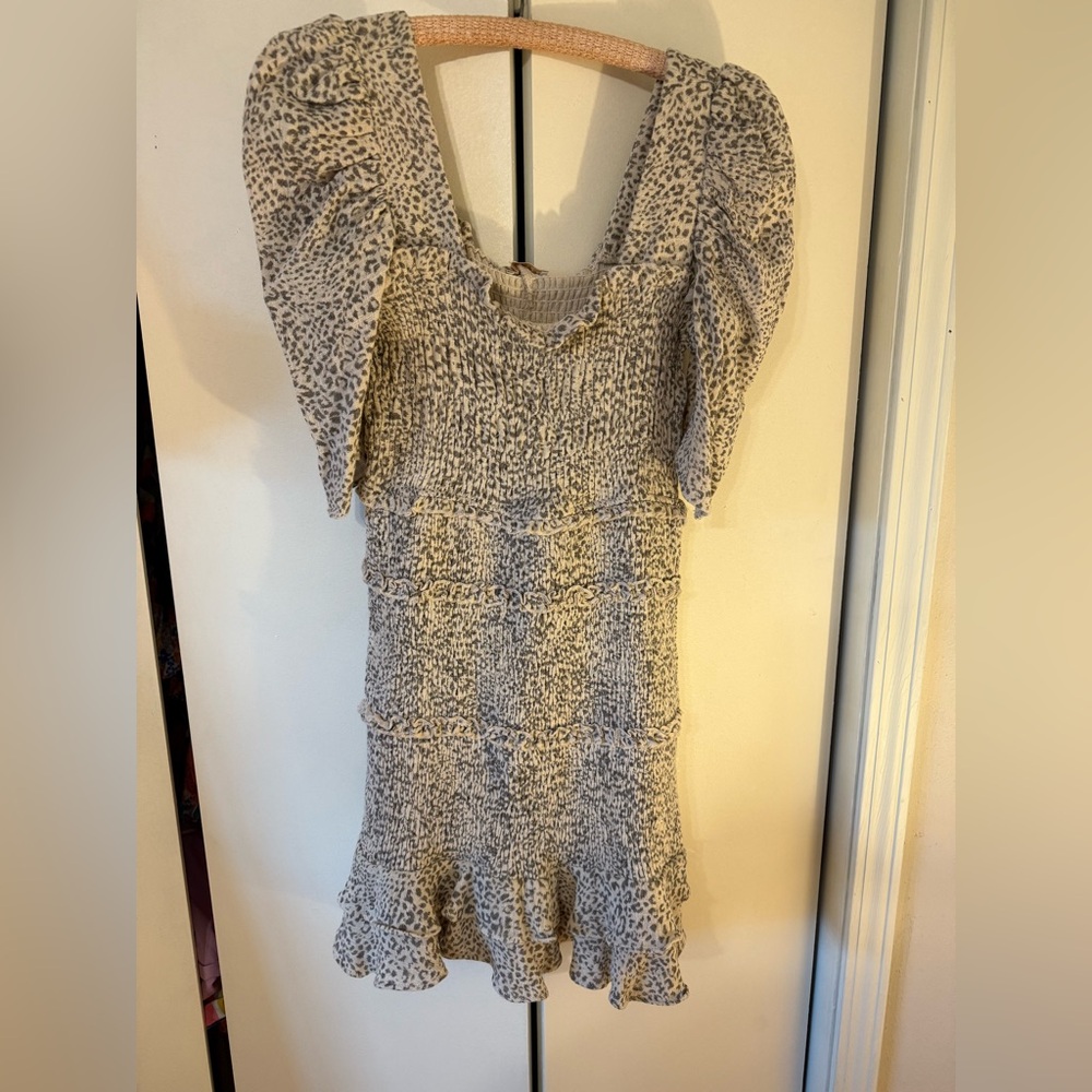 Karlie Smocked Cheetah Dress